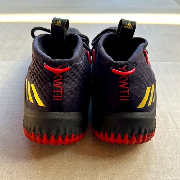 Adidas Dame 4 YKWTII Black Red & Gold Basketball Shoes - 11.5 - Picture 3 of 6